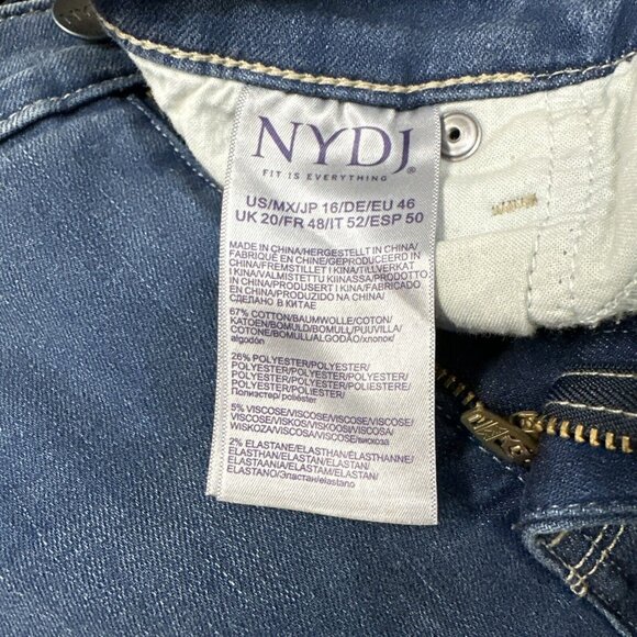 NYDJ Womens Mid Rise Sheri Slim Fit Ankle Stretch Denim Jeans Windham Size 16 - Picture 7 of 7